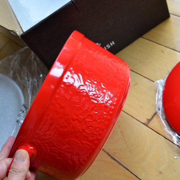 Bruntmor 2-Quart Ceramic Casserole Dish, Red - Picture 8 of 11